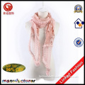 RABBIT FUR SCARF TUBE SCARF WITH LACE